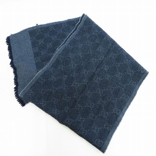 実際に弊社で買取させて頂いたGUCCI/グッチ マフラー ストール CG柄 ウール の画像 2枚目