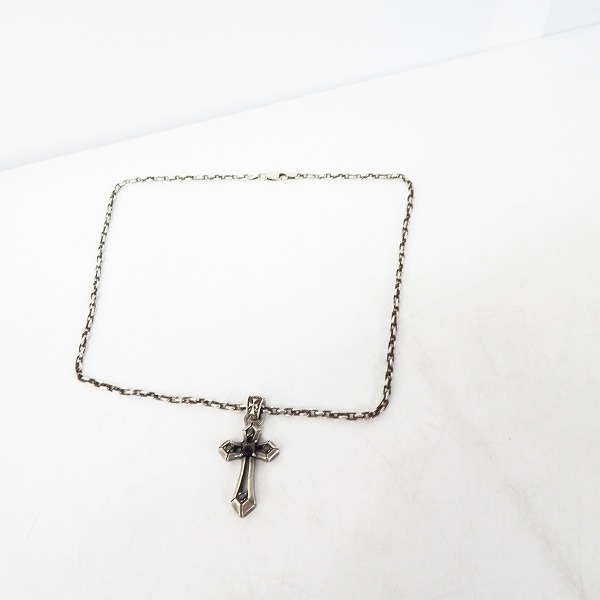 実際に弊社で買取させて頂いたDEALDESIGN/ディールデザイン クロス オニキスペンダント/ネックレスチェーン付き の画像 5枚目