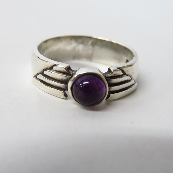 実際に弊社で買取させて頂いたCRAZY PIG DESIGNS/クレイジーピッグ 6MM WINGS RING アメジスト/20.5号の画像 1枚目