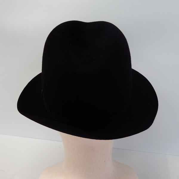 実際に弊社で買取させて頂いたCA4LA/カシラ ラビットファー100% 中折れハット ブラックの画像 3枚目