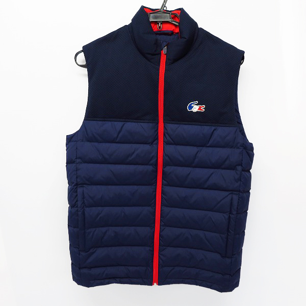 実際に弊社で買取させて頂いたLACOSTE/ラコステ ダウンベスト トリコロール ロゴ/M　