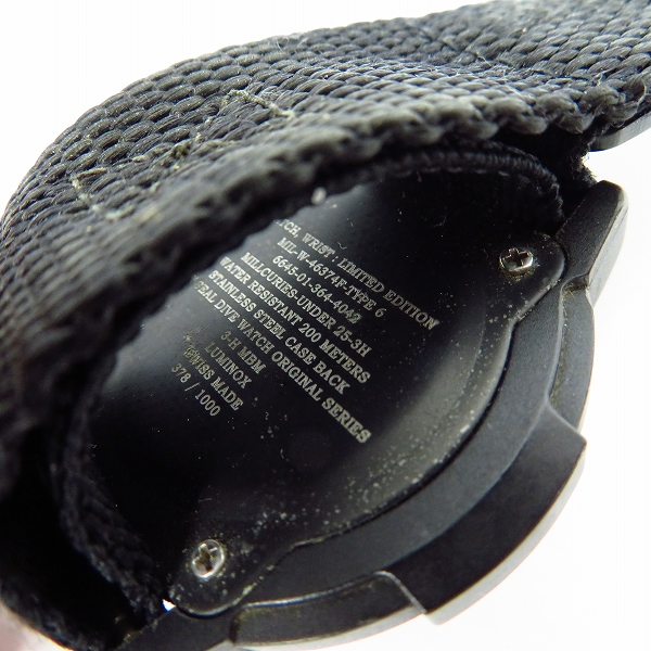 実際に弊社で買取させて頂いたLUMINOX/ルミノックス H-3 ジェットブラック【動作未確認】の画像 3枚目