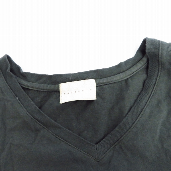 実際に弊社で買取させて頂いたFACTOTUM/ファクトタム Vネック 半袖Tシャツ/46 2点セットの画像 4枚目
