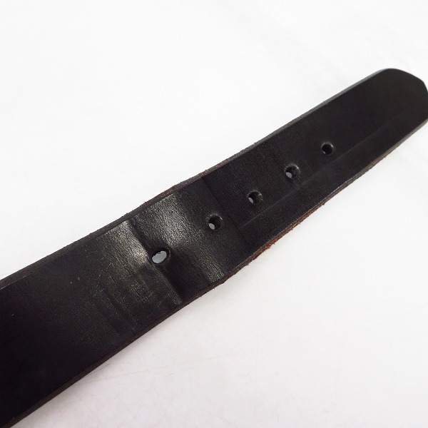 実際に弊社で買取させて頂いたSUGAR CANE/シュガーケーン スクエアバックル レザーベルト ブラック 38の画像 5枚目