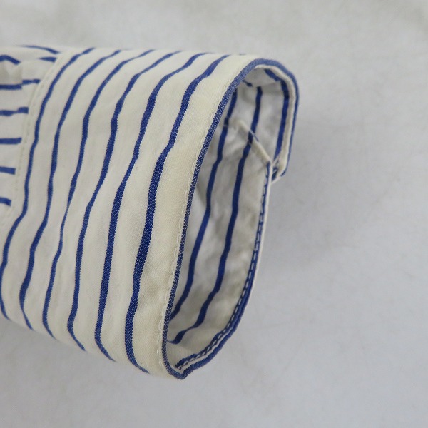 実際に弊社で買取させて頂いたCRIMIE/クライミー ワッペン付き ストライプ柄 ロングスリーブ/長袖 コットンシャツ Size：Lの画像 5枚目