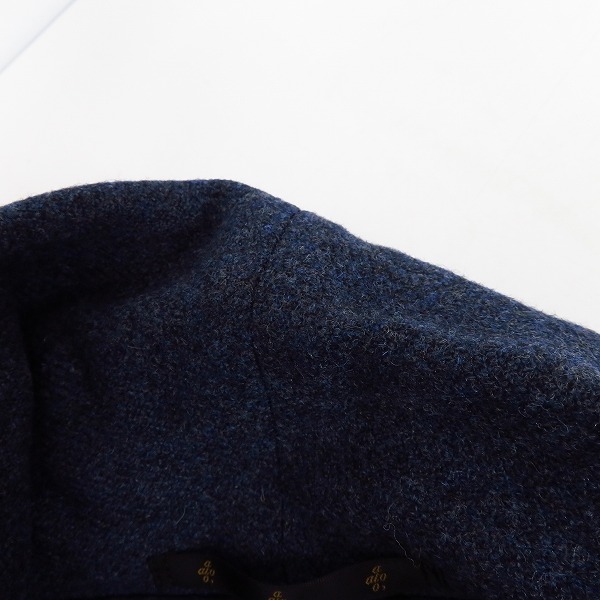 実際に弊社で買取させて頂いたato/アトウ カシミア混/ウール 袖 カウハイド/レザー切替 チェスターコート/ジャケット AM12C-J19/44の画像 5枚目