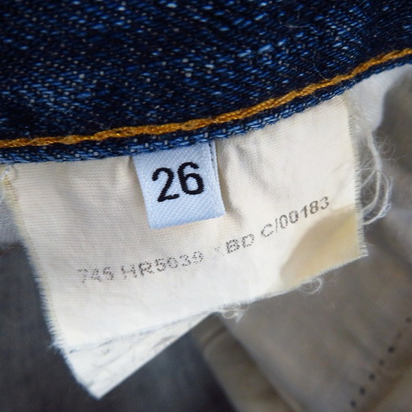 実際に弊社で買取させて頂いたHELMUT LANG/ヘルムートラング デニムパンツ/ジーンズ/26の画像 3枚目