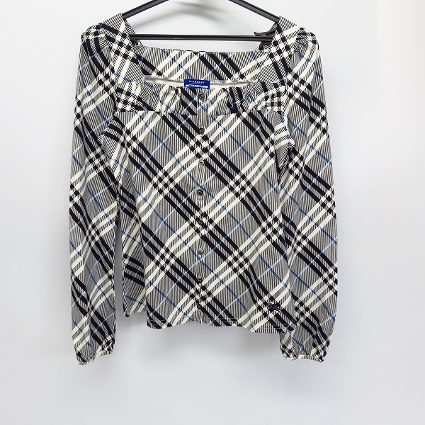 実際に弊社で買取させて頂いたBURBERRY LONDON BLUE LABEL/バーバリーロンドン ブルーレーベル チェック柄シャツ/38