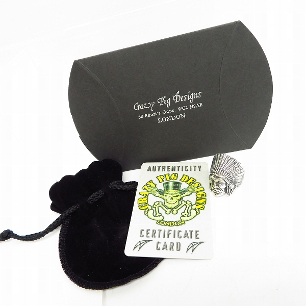 実際に弊社で買取させて頂いた【ギャラ付】CRAZY PIG/クレイジーピッグ INDIAN CHIEF/インディアンチーフ リング #134/18号の画像 8枚目