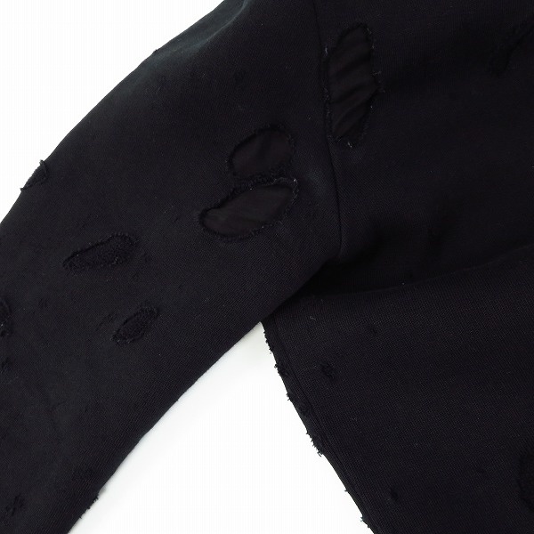 実際に弊社で買取させて頂いた【JPタグ】GIVENCHY/ジバンシー デストロイ/クラッシュ加工 ロゴ プルオーバー パーカー/フーディー Size：Sの画像 7枚目