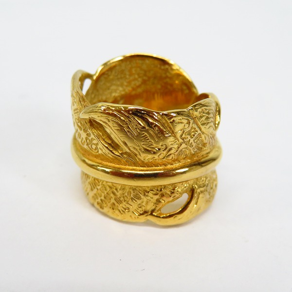 実際に弊社で買取させて頂いたBWL/ビルウォールレザー グラフィティーゴールドフェザーリング/12～13号の画像 1枚目