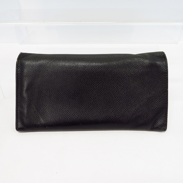 実際に弊社で買取させて頂いたBVLGARI/ブルガリ レザー 二つ折り 長財布/ロングウォレット ブラックの画像 1枚目