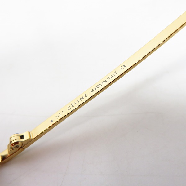 実際に弊社で買取させて頂いたCELINE/セリーヌ 眼鏡/メガネフレーム オレンジ系×ゴールド CL-50001U/Col.042の画像 4枚目