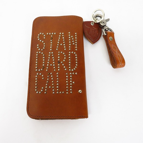 実際に弊社で買取させて頂いたHTC/エイチティーシー スタッズ レザーロングウォレット/長財布 ブラウン