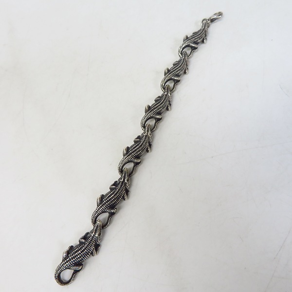 実際に弊社で買取させて頂いたCRAZY PIG/クレイジーピッグ CROCODILE BRACELET/クロコダイル ブレスレットの画像 5枚目
