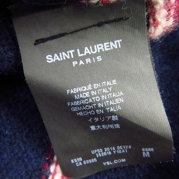14AW Saint Laurent Paris カシミヤ　ニット sweater in brushed knit | Saint Laurent | YSL US