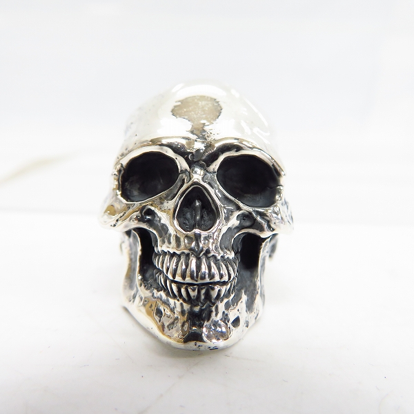 実際に弊社で買取させて頂いた【ギャラ付】CRAZY PIG/クレイジーピッグ LIVE SKULL/ライブスカル リング #989/18号の画像 1枚目