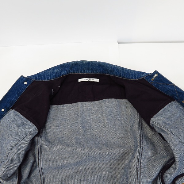 実際に弊社で買取させて頂いたGIVENCHY/ジバンシィ バックロゴ ダメージ加工 デニムジャケット/Gジャン/17F 1006 469/Sの画像 8枚目