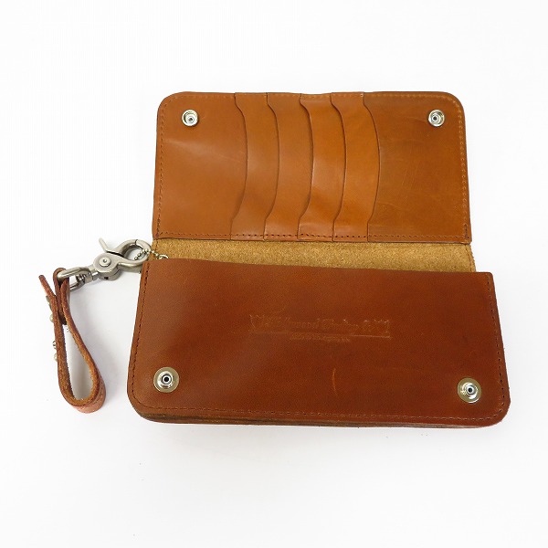 実際に弊社で買取させて頂いたHTC/エイチティーシー スタッズ レザーロングウォレット/長財布 ブラウンの画像 3枚目