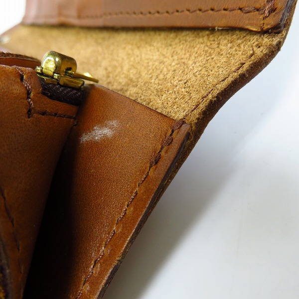 実際に弊社で買取させて頂いたHTC/エイチティーシー スタッズ レザーロングウォレット/長財布 ブラウンの画像 7枚目