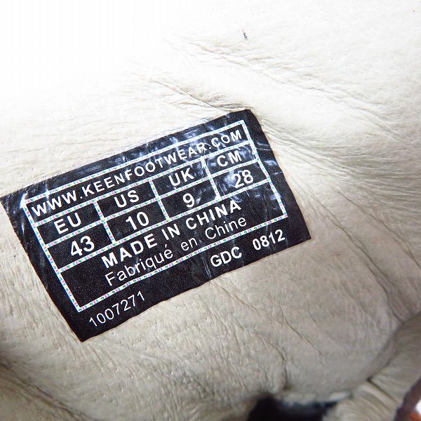 実際に弊社で買取させて頂いたKEEN/キーン PYRENEES/ピレニーズ 防水 ハイキング/トレッキングシューズ/28の画像 5枚目