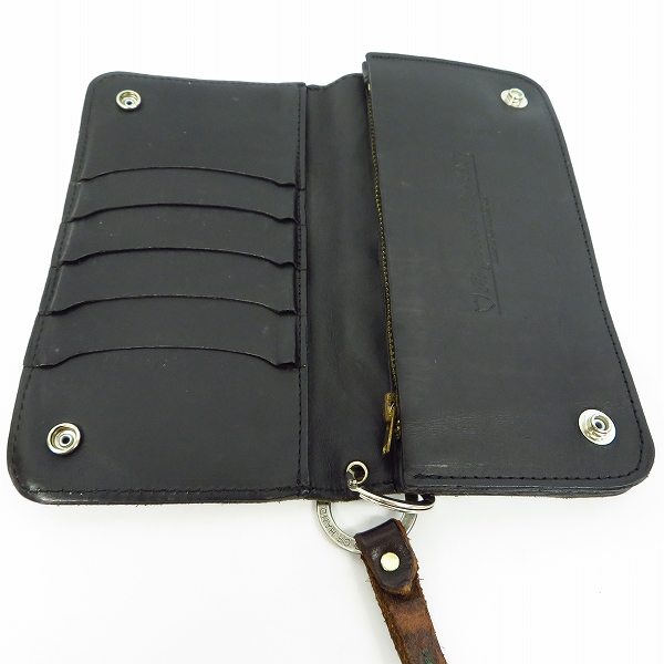 実際に弊社で買取させて頂いたHTC/エイチティーシー フラワースタッズ カモ柄 レザーロングウォレット/長財布の画像 2枚目