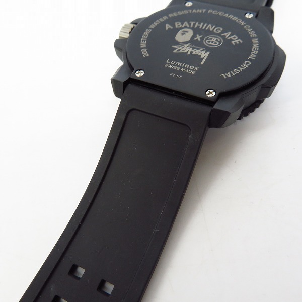 実際に弊社で買取させて頂いたA BATHING APE×Stussy×Luminox/アベイシングエイプ×ステューシー×ルミノックス コラボ 腕時計 【動作未確認】の画像 7枚目