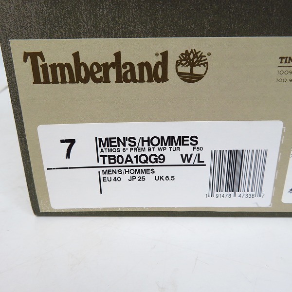 実際に弊社で買取させて頂いたatmos×timberland/アトモス×ティンバーランド 6IN PREM BT/6インチプレミアムブーツ ターコイズ A1QG9/7の画像 9枚目