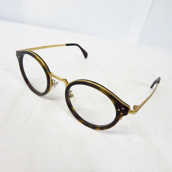 実際に弊社で買取させて頂いたCELINE/セリーヌ 眼鏡/メガネフレーム ブラウンデミ×ゴールド CL-50001U/Col.052