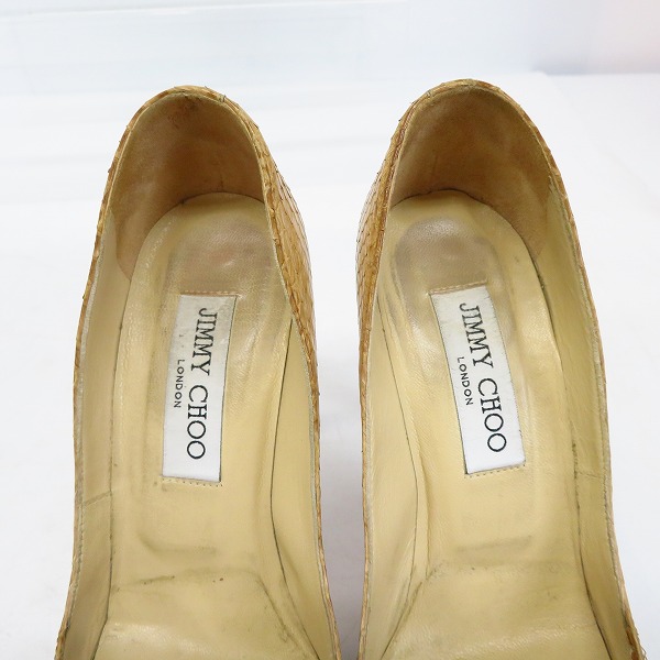 実際に弊社で買取させて頂いたJIMMY CHOO/ジミーチュウ レザー型押し ピンヒールシューズ 36の画像 8枚目