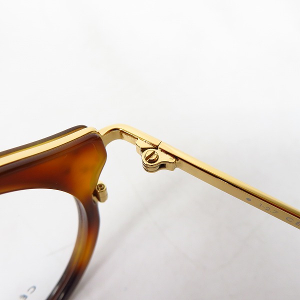 実際に弊社で買取させて頂いたCELINE/セリーヌ 眼鏡/メガネフレーム ブラウンデミ×ゴールド CL-50001U/Col.053の画像 5枚目