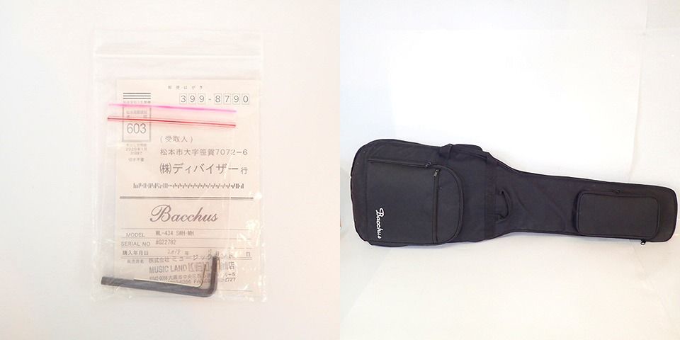実際に弊社で買取させて頂いた★Bacchus/バッカス WOODLINE WL-434 ジャズベースタイプ エレキベースの画像 9枚目
