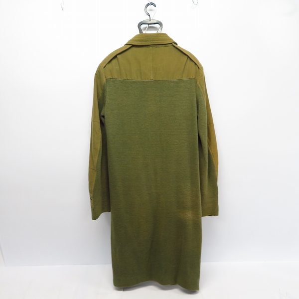 実際に弊社で買取させて頂いたMIHARA YASUHIRO/ミハラヤスヒロ ニット切替 ジップロングコート Mの画像 1枚目