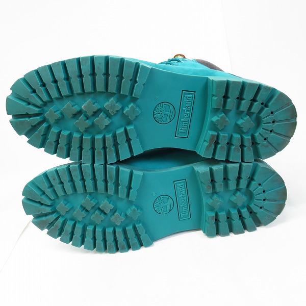 実際に弊社で買取させて頂いたatmos×timberland/アトモス×ティンバーランド 6IN PREM BT/6インチプレミアムブーツ ターコイズ A1QG9/7の画像 2枚目
