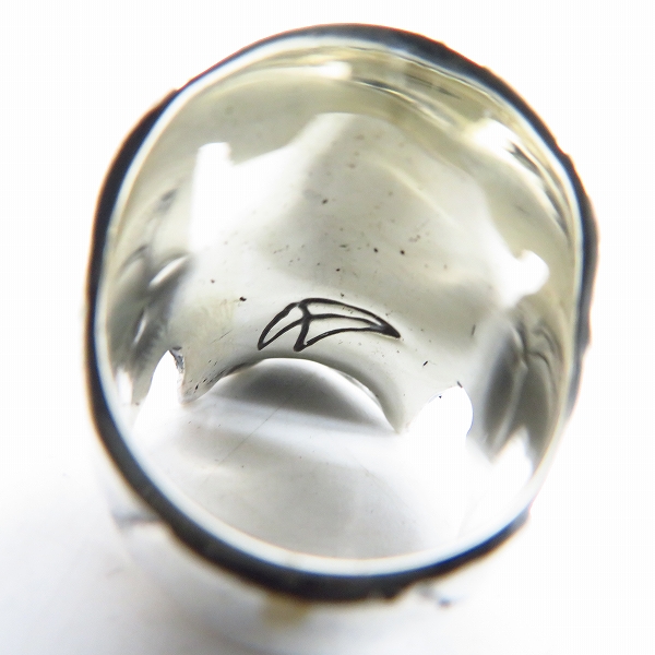 実際に弊社で買取させて頂いた【ギャラ付】CRAZY PIG/クレイジーピッグ LIVE SKULL/ライブスカル リング #989/18号の画像 6枚目