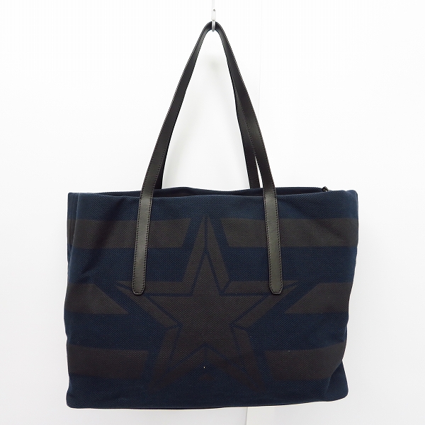 実際に弊社で買取させて頂いたJIMMY CHOO/ジミーチュウ 2017 スターロゴ キャンバス×レザー トートバッグの画像 1枚目