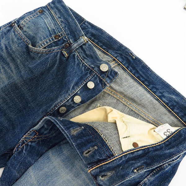 実際に弊社で買取させて頂いたWAREHOUSE/ウェアハウス DUBBLEWORKS/ダブルワークス ボタンフライ デニムパンツ/ジーンズ Size：33の画像 2枚目
