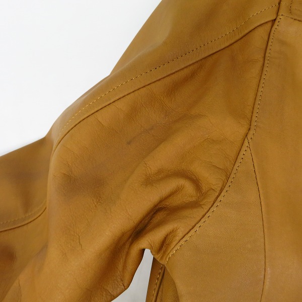 実際に弊社で買取させて頂いたBURBERRY BLACK LABEL/バーバリー ブラックレーベル レザーファーコート BMP28-533-43 Mの画像 7枚目