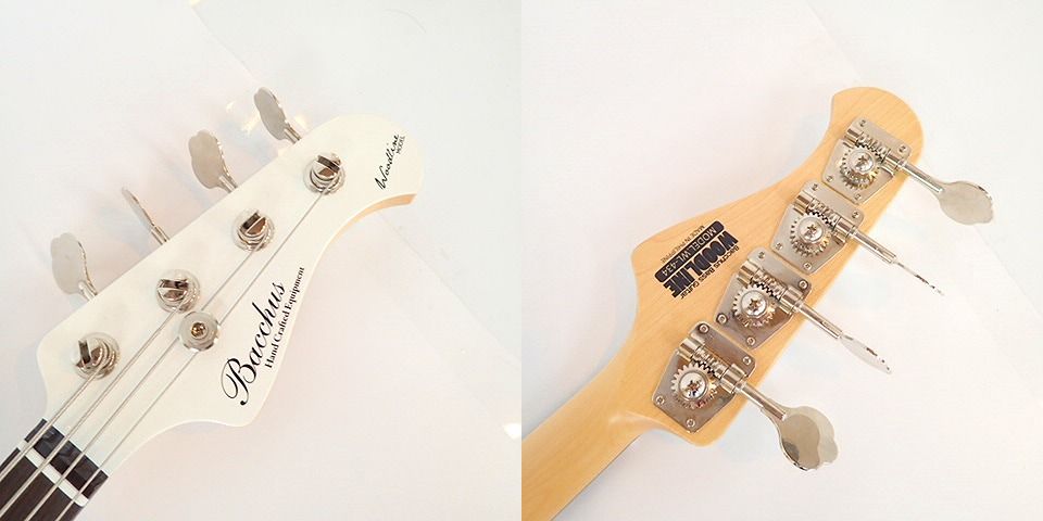 実際に弊社で買取させて頂いた★Bacchus/バッカス WOODLINE WL-434 ジャズベースタイプ エレキベースの画像 3枚目
