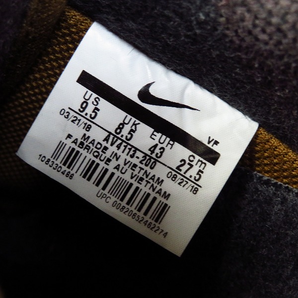 実際に弊社で買取させて頂いたNIKE×CARHARTT/ナイキ×カーハート AIR FORCE 1/エアフォース1 07 PRMWIP AV4113-200/27.5 の画像 5枚目