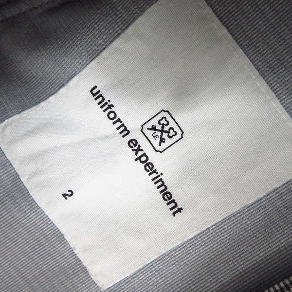 実際に弊社で買取させて頂いたuniform experiment/ユニフォームエクスペリメント ナイロン チェック柄 ジャケット/2の画像 2枚目