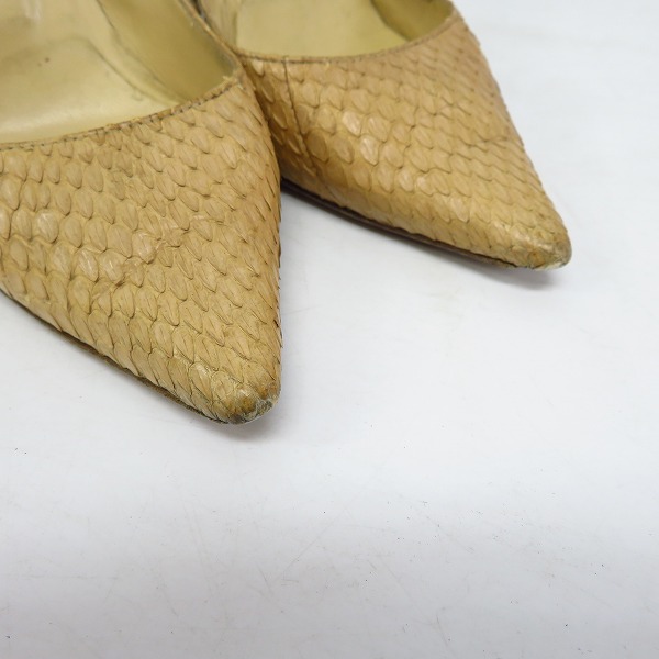 実際に弊社で買取させて頂いたJIMMY CHOO/ジミーチュウ レザー型押し ピンヒールシューズ 36の画像 7枚目
