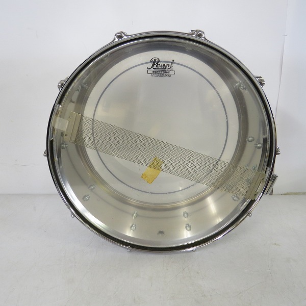 実際に弊社で買取させて頂いたPearl/パール Steel shell スネア 約14×6.5の画像 7枚目