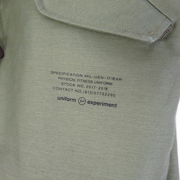 実際に弊社で買取させて頂いたuniform experiment/ユニフォームエクスペリメント UEN MILITARY STAND COLLAR COAT カーキ UE-178016/3の画像 6枚目