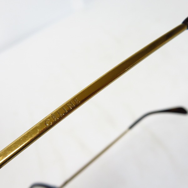 実際に弊社で買取させて頂いたCELINE/セリーヌ 眼鏡/メガネフレーム ブラウンデミ×ゴールド CL-50001U/Col.052の画像 6枚目