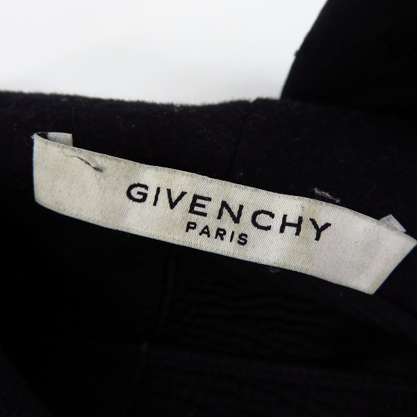 実際に弊社で買取させて頂いた【JPタグ】GIVENCHY/ジバンシー デストロイ/クラッシュ加工 ロゴ プルオーバー パーカー/フーディー Size：Sの画像 2枚目