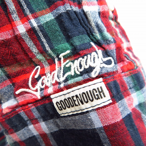 実際に弊社で買取させて頂いたGOOD ENOUGH/グッドイナフ チェックシャツ レッド/Sの画像 3枚目