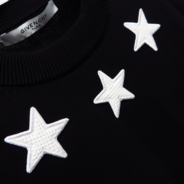 実際に弊社で買取させて頂いたGIVENCHY/ジバンシィ 18AW STARモチーフ テクニカルニット BM900D4Y0B/Lの画像 3枚目