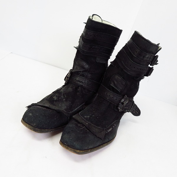 実際に弊社で買取させて頂いたHIROMU TAKAHARA/ヒロムタカハラ スカル/スタッズ ブーツ 41