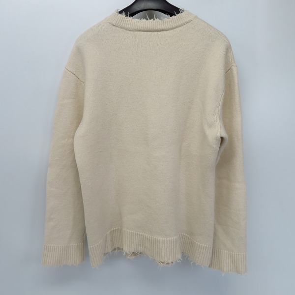 実際に弊社で買取させて頂いたHELMUT LANG/ヘルムートラング ダメージ/クラッシュ加工 ニット Mの画像 1枚目